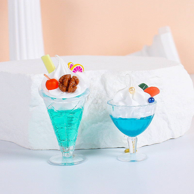 ice cream cup keychain